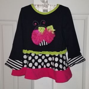 🆕 lady bug ruffle shirt dress